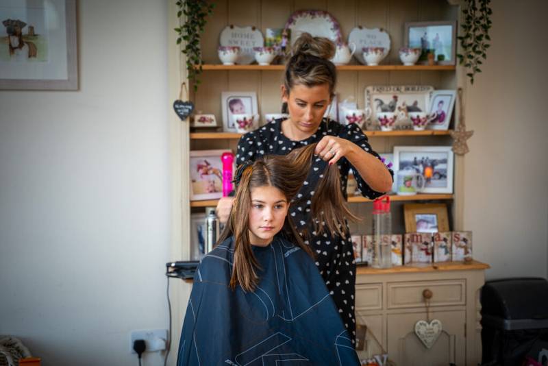 Bridesmaid hair styling