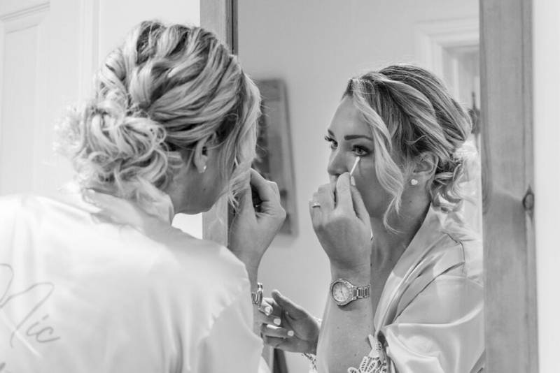 Bridal make up getting ready